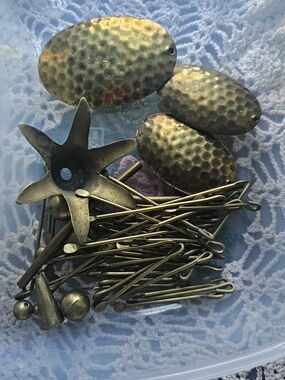 Hammered Brass Mixed Windchime Findings- Antique Brass Tone